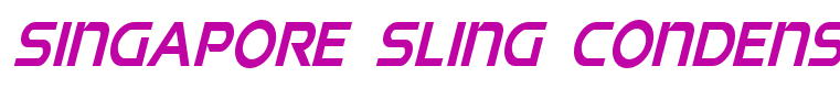 Singapore Sling Condensed Italic Condensed Italic